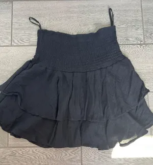 SheIn Mini Black Tiered Skirt thumbnail 1