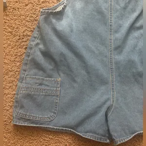 Denim Overalls Shorts Blue Size XL thumbnail 2