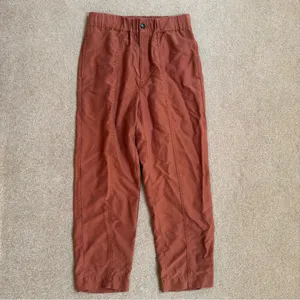Madewell Tapered Huston Pull-On Crop Pants Burnt Clay Small thumbnail 2