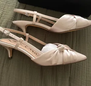 Nina Satin Slingback Heels thumbnail 1