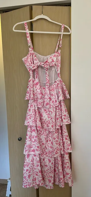Ruffle dress Pink thumbnail 3