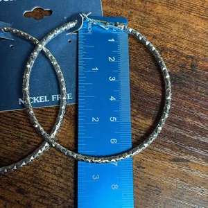 Silver Hoop Earrings for Sensitive Ears thumbnail 4
