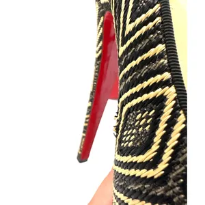 Christian Louboutin Daffodile 160 Platform Pumps Panama Black Cream 38.5‎ thumbnail 13
