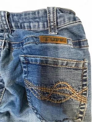 Cowgirl Tuff Women's Bootcut Jeans in Washed Blue thumbnail 6
