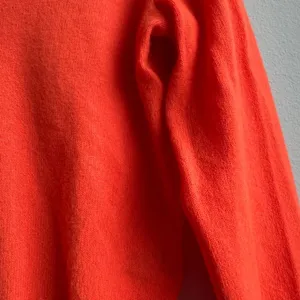 J.Crew 100% Cashmere Shrunken Crewneck Sweater Papaya Orange Pullover Size Small thumbnail 6