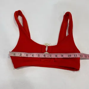 Topshop Red Ring Detail Bikini Top US 4 Y2K Scoop Neck Swim thumbnail 6