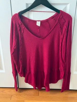 Free People We The Free Catalina Thermal in Red thumbnail 2