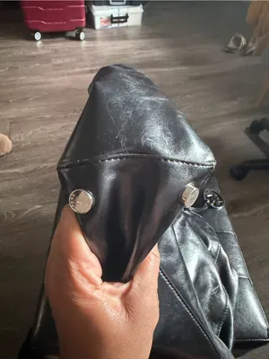 Michael Kors Black Leather Tote Satchel thumbnail 5