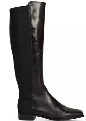 Vince Camuto Librina Black Leather Square Toe Tall Boots VC-LIBRINA Size 6.5 NEW thumbnail 1