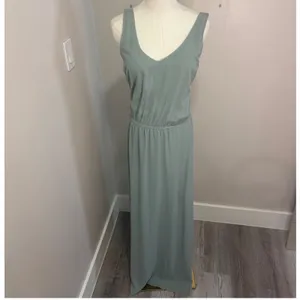 Show Me Your Mumu Kendall Maxi Dress Sage Green V-Back Size Small thumbnail 2
