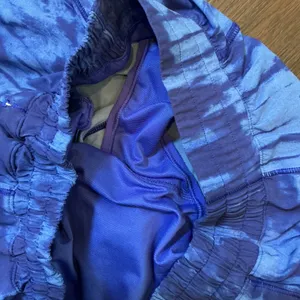 Lululemon Hotty Hot Short II Blue Tie Dye Shibori Low Rise Running Shorts 6 thumbnail 3