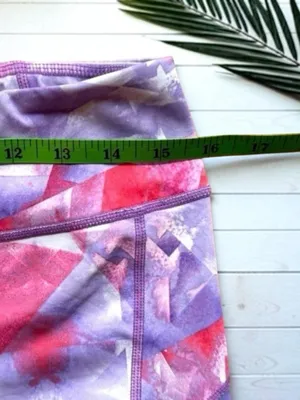 ZELLA Purple Geometric Print Active Shorts - Size Medium thumbnail 5
