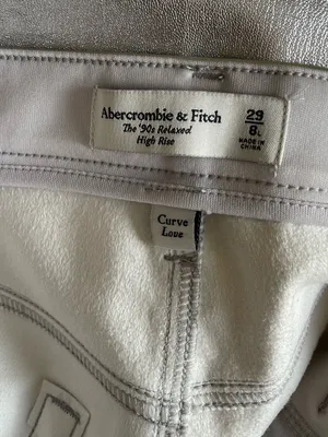 Abercrombie & Fitch Vegan Leather 90s Relaxed Pants in Metallic Silver size 29/8 thumbnail 6