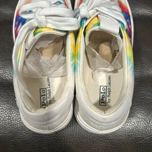 Polo by Ralph Lauren white and Ty dye women’s size 7.5 pre owned thumbnail 2