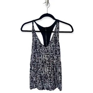 Silence + Noise Urban Outfitters Abstract Print Racerback Tank Top M Zip Back thumbnail 3