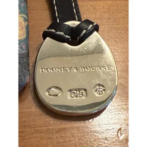 Y2K Dooney &‎ Bourke Wristlet Multicolor Circle Stamp Medallion Logo Design thumbnail 4