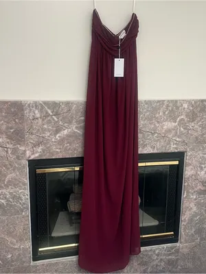 Lovers + Friends Soleil Gown in Wine thumbnail 3