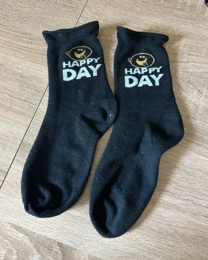 Happy Day Black Crew Socks thumbnail 1