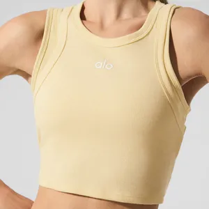 Alo Yoga Aspire Tank Warm Butter/White XS thumbnail 1