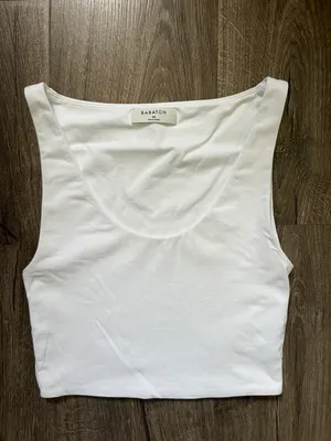 Aritzia White Cropped Tank thumbnail 3