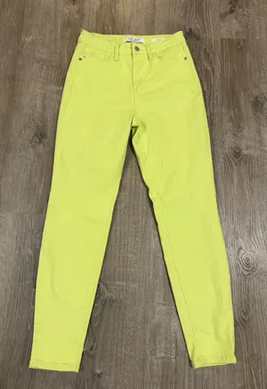 Judy Blue Neon‎ Yellow Jeans Womens 3/26 Slim Fit Neon Stretch Denim thumbnail 1