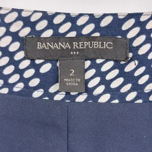 Banana Republic Factory Handkerchief Skirt Blue & White Polka Dot Women’s Size 2 thumbnail 4