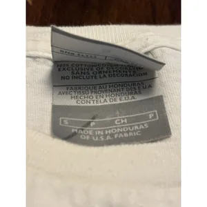 Nike Mens/Womens White T-Shirt Small Red Mini Swoosh Embroidered Classic Tee Y2K thumbnail 5