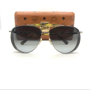 Mcm 119s "Shiny Gold/Khaki 739" Aviator Style Sunglases With Case Nwt thumbnail 10