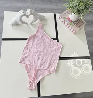 SKIMS Fits Everybody One Shoulder Bodysuit in Petal - Size S/M thumbnail 2