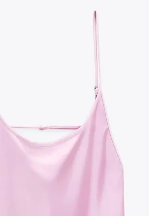 Zara Satin Effect Dress Maxi Midi Slip Bodycon Wedding Party Coctail thumbnail 8