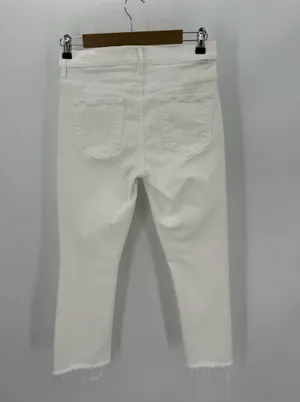 Mother Jeans Women’s 29 White Denim the Insider Crop Step Fray 1157-753 26” thumbnail 2