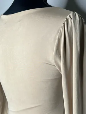 Gaze Cream Long Sleeve Bodycon Dress thumbnail 5