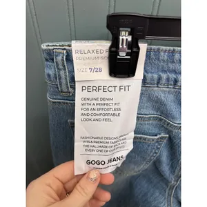 GOGO JEANS Women's The Wide Leg Blue Denim Jeans Size 7 28 Relaxed‎ Fit thumbnail 3