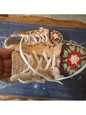 Free People “Catch Me If You Can” Crochet Sneakers – Size 38/8 thumbnail 7