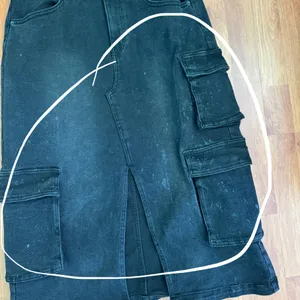 Wild Fable Cargo Midi Denim Skirt thumbnail 6