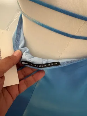 Heart & Hips Light blue maxi dress with strappy back thumbnail 3