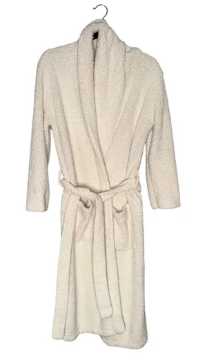 Barefoot Dreams Robe Womens Size 1 Cream Excellent Bamboo Chic Knit Shawl Collar thumbnail 1