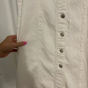 ZARA White Denim Midi Dress thumbnail 6