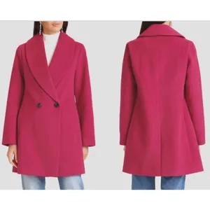 Avec les Filles pink oversized shawl neck peacoat size M thumbnail 2