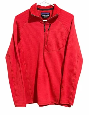 Patagonia Regulator R1 Pullover Fleece Jacket Bright Red Women's Size‎ Large thumbnail 1