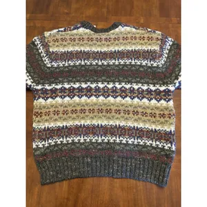 Carolyn Taylor For by Design Sweater Fair Isle Knit Pullover Striped Grandpa Y2K thumbnail 7
