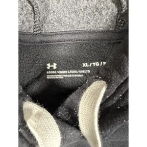 Under Armour Women's‎ XL Black Hoodie White Wording Hooded Sweatshirt Boxy Fit thumbnail 4