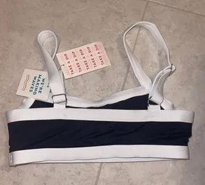 Dippin' Daisy's NWT Black / White Color Block Bikini Top thumbnail 2