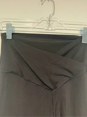 Black Flared Aerie crossover High-Waist Yoga‎ Pants thumbnail 3