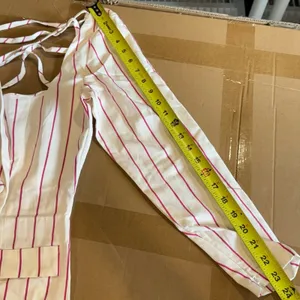 NWT ASOS DESIGN x MILLIE halter neck‎ blazer mini dress in stripe print White thumbnail 16