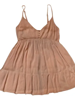 Size M Kiwi + Punch Pink Mini Spaghetti Adjustable Strap Lightweight Dress thumbnail 1