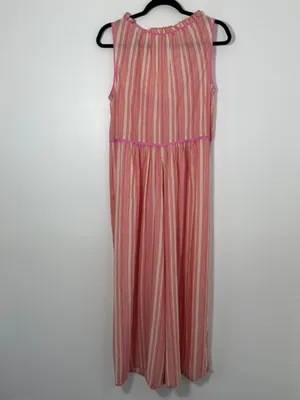 Anthropologie Womens Size Small Visayas Boho Relaxed Striped Wide Leg Jumpsuit thumbnail 4