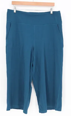 Lululemon Crop Pants Womens 18 Align Wide Leg Blue High Rise Pockets Excellent thumbnail 1