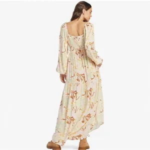 ROXY On Holiday Long-Sleeve Maxi Dress Twist‎ Front with Cutout, XS thumbnail 4