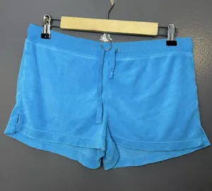 One Step Up Shorts Womens M Blue Terry Sweat Drawstring Lounge Summer Casual thumbnail 1